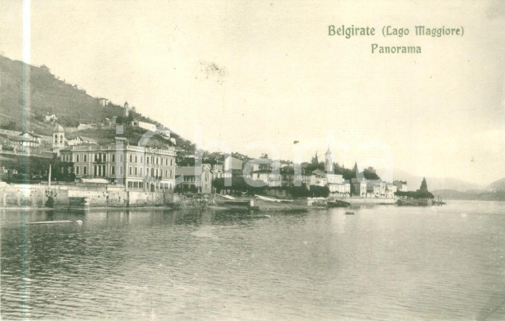 Cartolina originale da collezione 1935 ca BELGIRATE VB Panorama con il Lago Maggiore Cartolina FP NV 1
