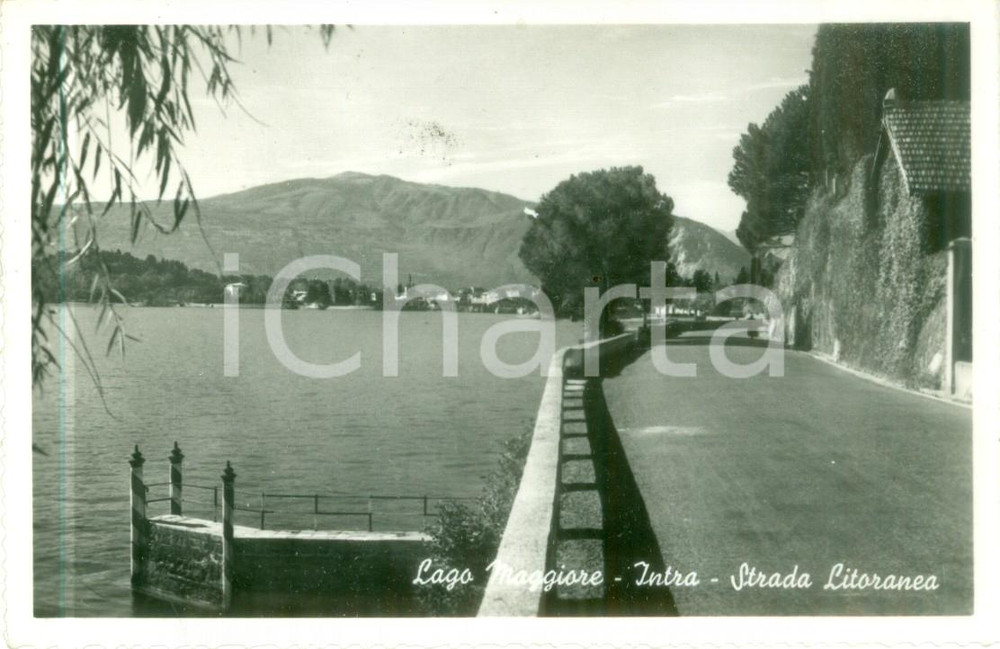 Cartolina originale da collezione 1961 VERBANIA INTRA Strada Litoranea sul Lago Maggiore Cartolina FP VG 1