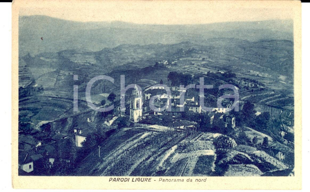 Cartolina originale da collezione 1930 ca PARODI LIGURE AL Panorama visto da nord Cartolina FP VG 1