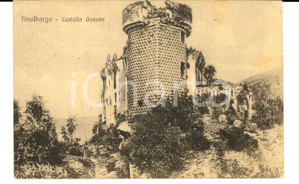 Cartolina originale da collezione 1917 FINALE LIGURE / FINALBORGO SV Castello GOVONE Cartolina FP NV 1