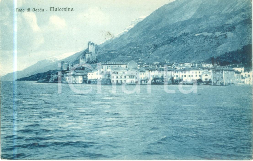 Cartolina originale da collezione 1930 ca MALCESINE VR Panorama dal Lago di GARDA Cartolina FP NV 1