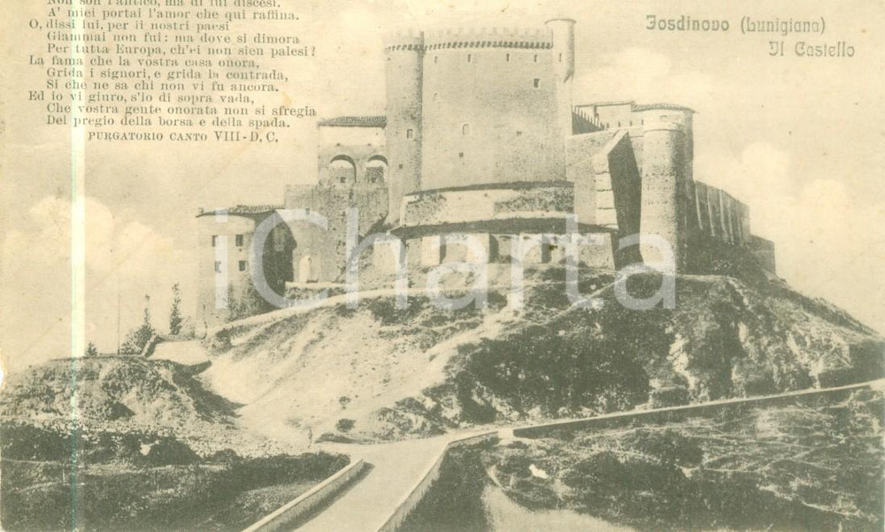 Cartolina originale da collezione 1930 ca FOSDINOVO MS Veduta del Castello MALASPINA Cartolina FP NV 1