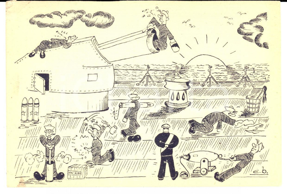 Cartolina originale da collezione 195155 ACCADEMIA NAVALE Cartolina MAK P 100 AUSTRALI Illustrata 1