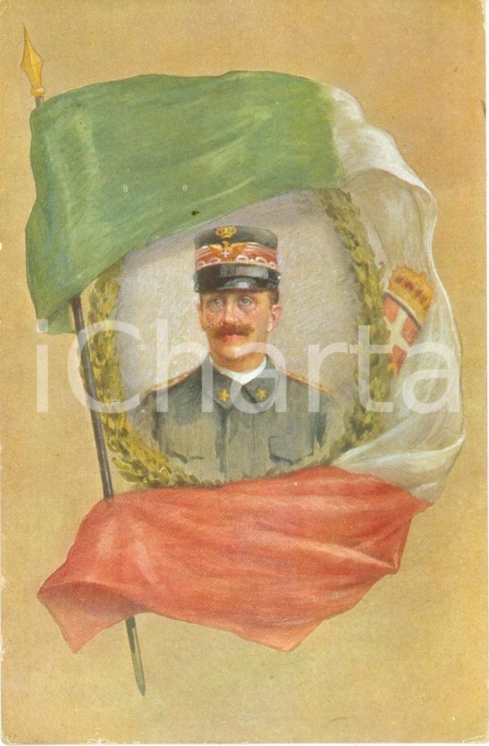 Cartolina originale da collezione 1915 VIVA IL RE! Genetliaco di Vittorio Emanuele III Cartolina FP NV 1