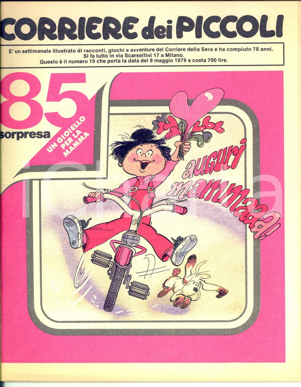 Giornale, rivista storica Maggio 1979 CORRIERE DEI PICCOLI Festa della Mamma Rivista ILLUSTRATA 1