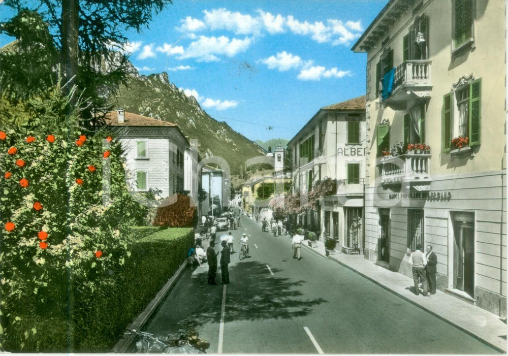 Cartolina originale da collezione 1961 PIAZZA BREMBANA BG Viale Bortolo BELOTTI Cartolina VINTAGE FG VG 1
