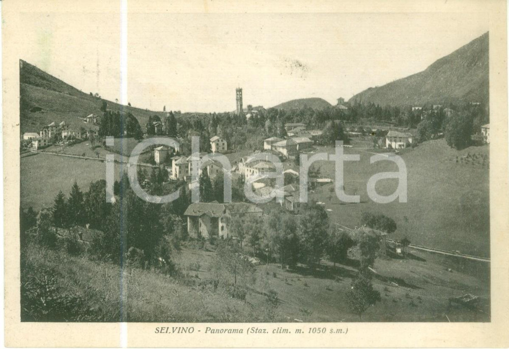 Cartolina originale da collezione 1939 SELVINO BG Panorama della stazione climatica Cartolina FG NV 1
