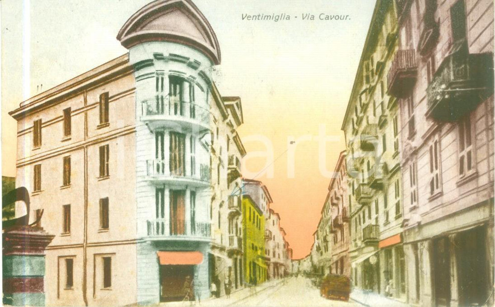 Cartolina originale da collezione 1941 VENTIMIGLIA IM Veduta di Via CAVOUR Cartolina FP VG 1