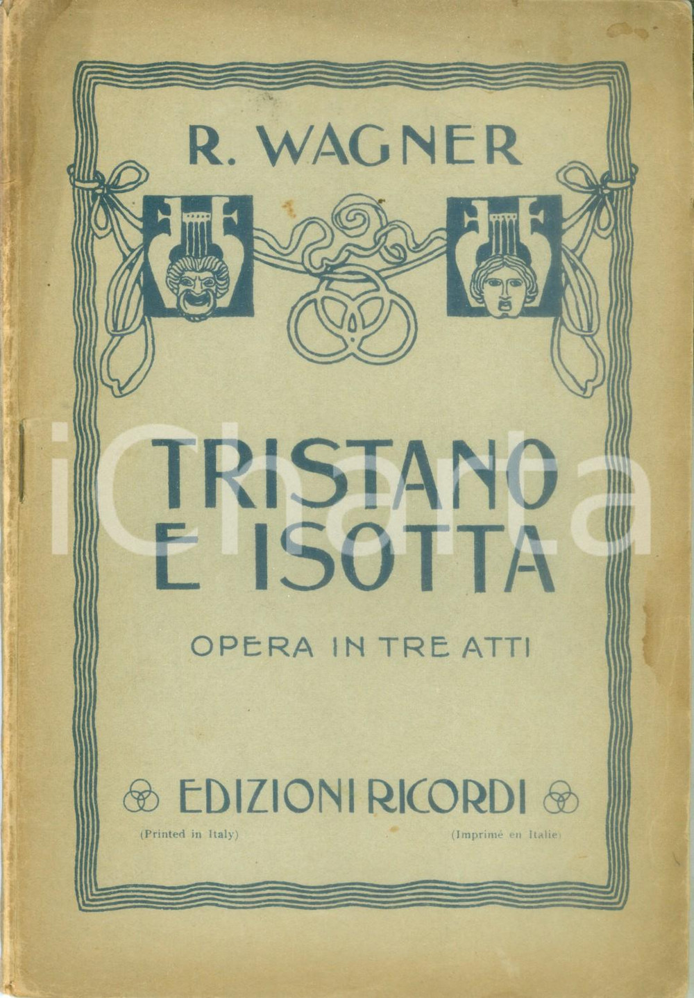 Oggetto da collezione cartaceo 1934 Riccardo WAGNER Tristano e Isotta Opera in tre atti Edizioni RICORDI 1