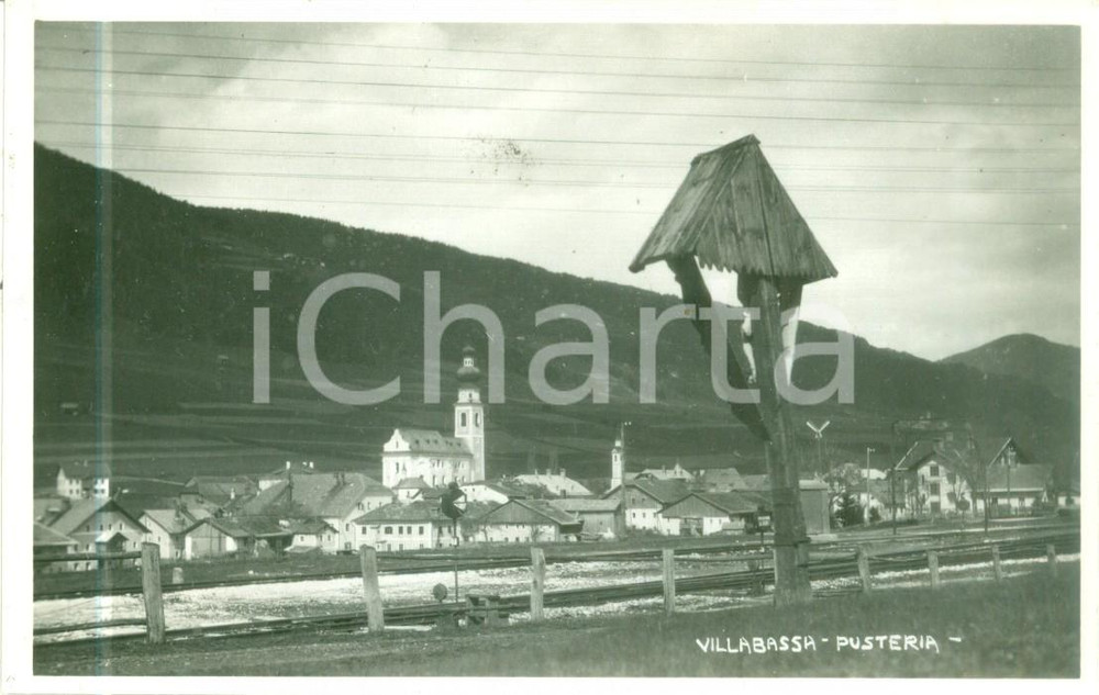 Cartolina originale da collezione 1935 ca VILLABASSA BZ Panorama del paese dalla ferrovia Cartolina FP NV 1
