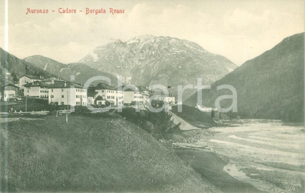 Cartolina originale da collezione 1930 ca AURONZO DI CADORE BL Veduta della Borgata REANE Cartolina FP NV 1