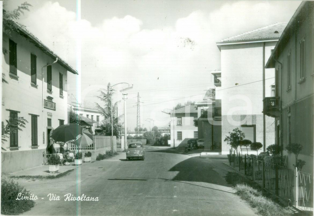 Cartolina originale da collezione 1955 ca PIOLTELLO /LIMITO MI Via Rivoltana  Trattoria Cartolina 1 1