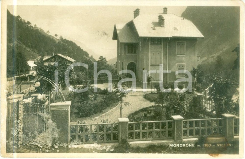 Cartolina originale da collezione 1930 ca ALA DI STURA TO Villini con giardino a MONDRONE Cartolina FP NV 1