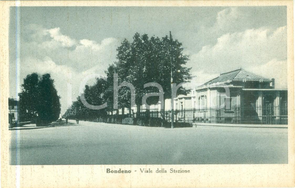 Cartolina originale da collezione 1935 ca BONDENO FE Veduta del Viale della Stazione Cartolina FP NV 1