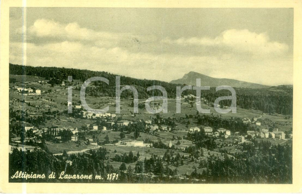 Cartolina originale da collezione 1953 LAVARONE TN Panorama dall Altipiano Cartolina postale FP VG 1