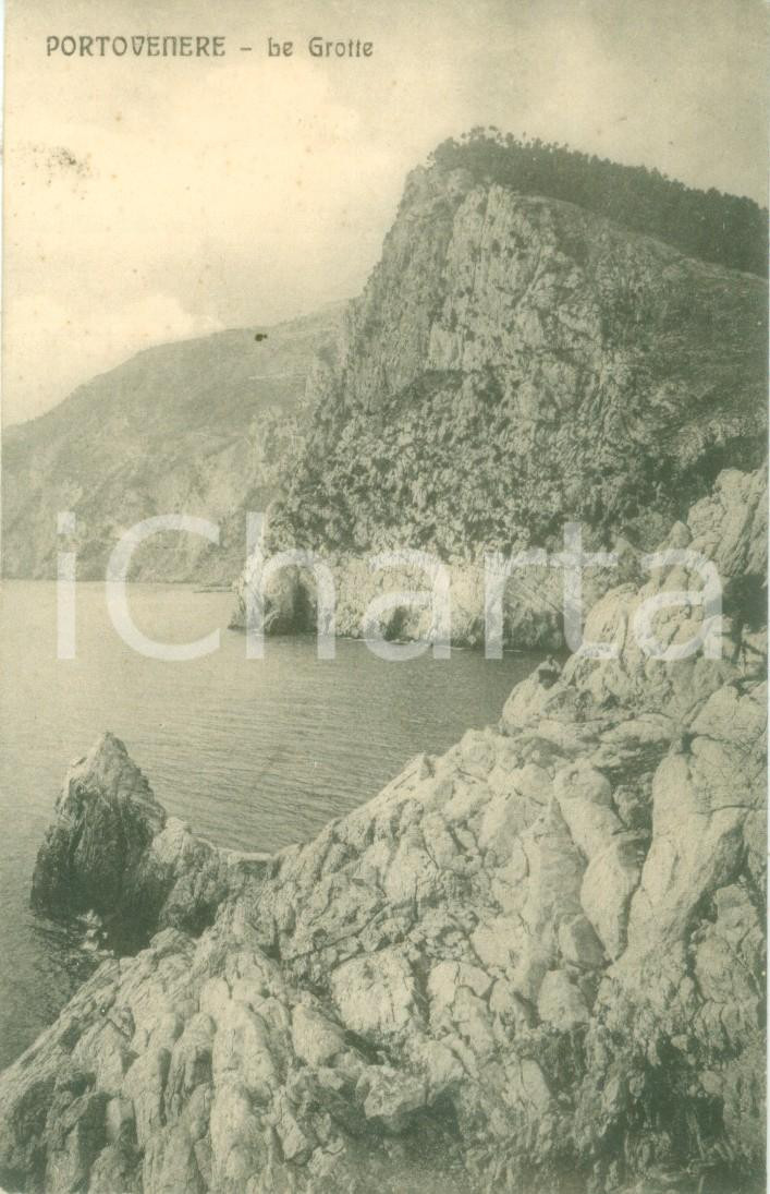 Cartolina originale da collezione 1930 ca PORTO VENERE SP Il golfo e le Grotte Cartolina FP NV 1