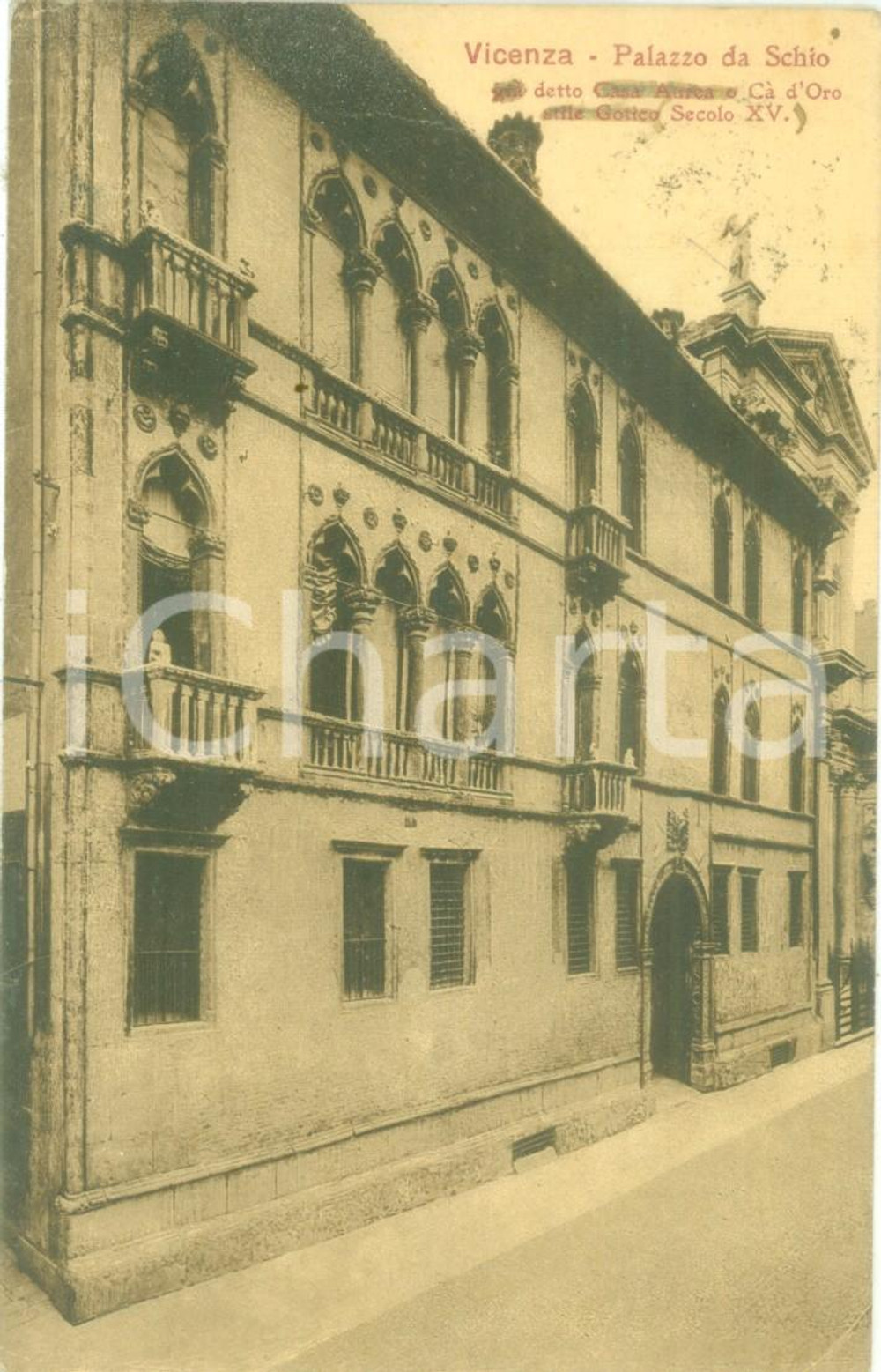 1935 ca VICENZA Palazzo DA SCHIO detto Casa Aurea *Cartolina postale FP VG