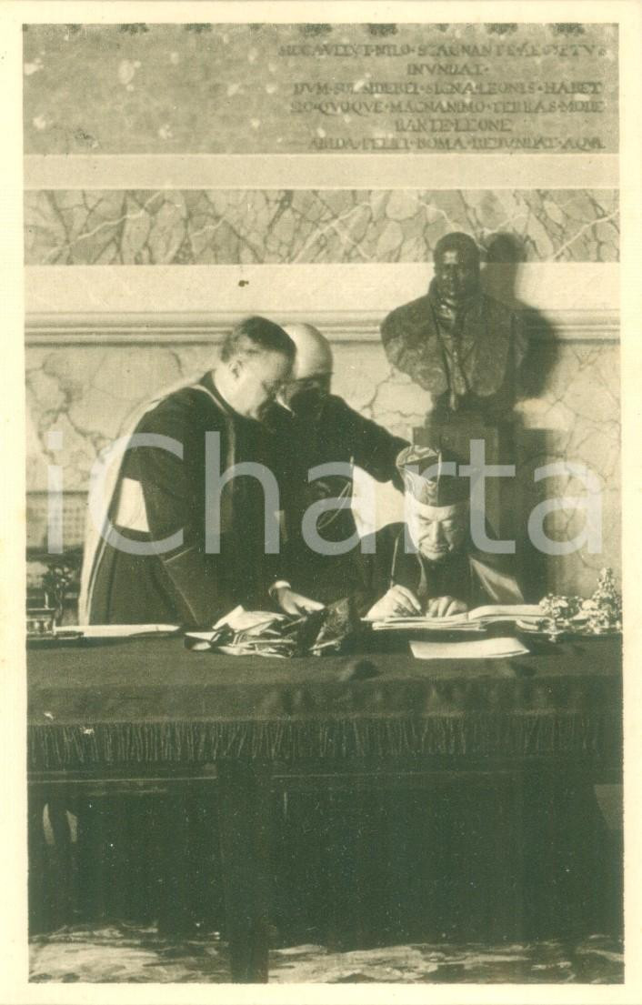 Cartolina originale da collezione 1929 CONCILIAZIONE SANTA SEDE Card. Pietro GASPARRI Cartolina celebrativa FP NV 1