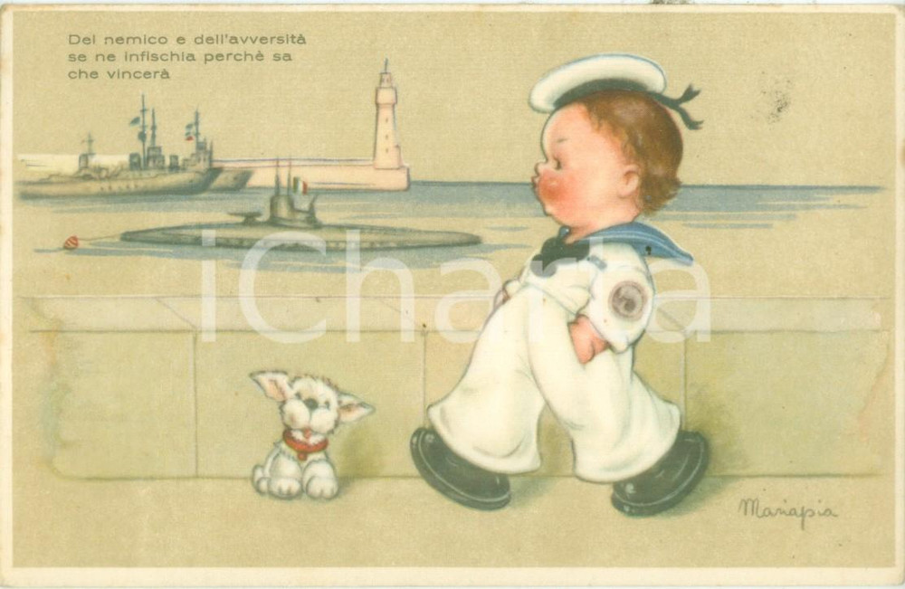 Cartolina originale da collezione 1942 PROPAGANDA WW2 Del nemico se ne infischia Cartolina ILLUSTRATA FP NV 1