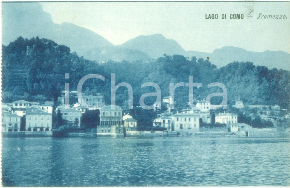 Cartolina originale da collezione 1935 ca TREMEZZO CO Panorama con il Lago di COMO Cartolina FP NV 1