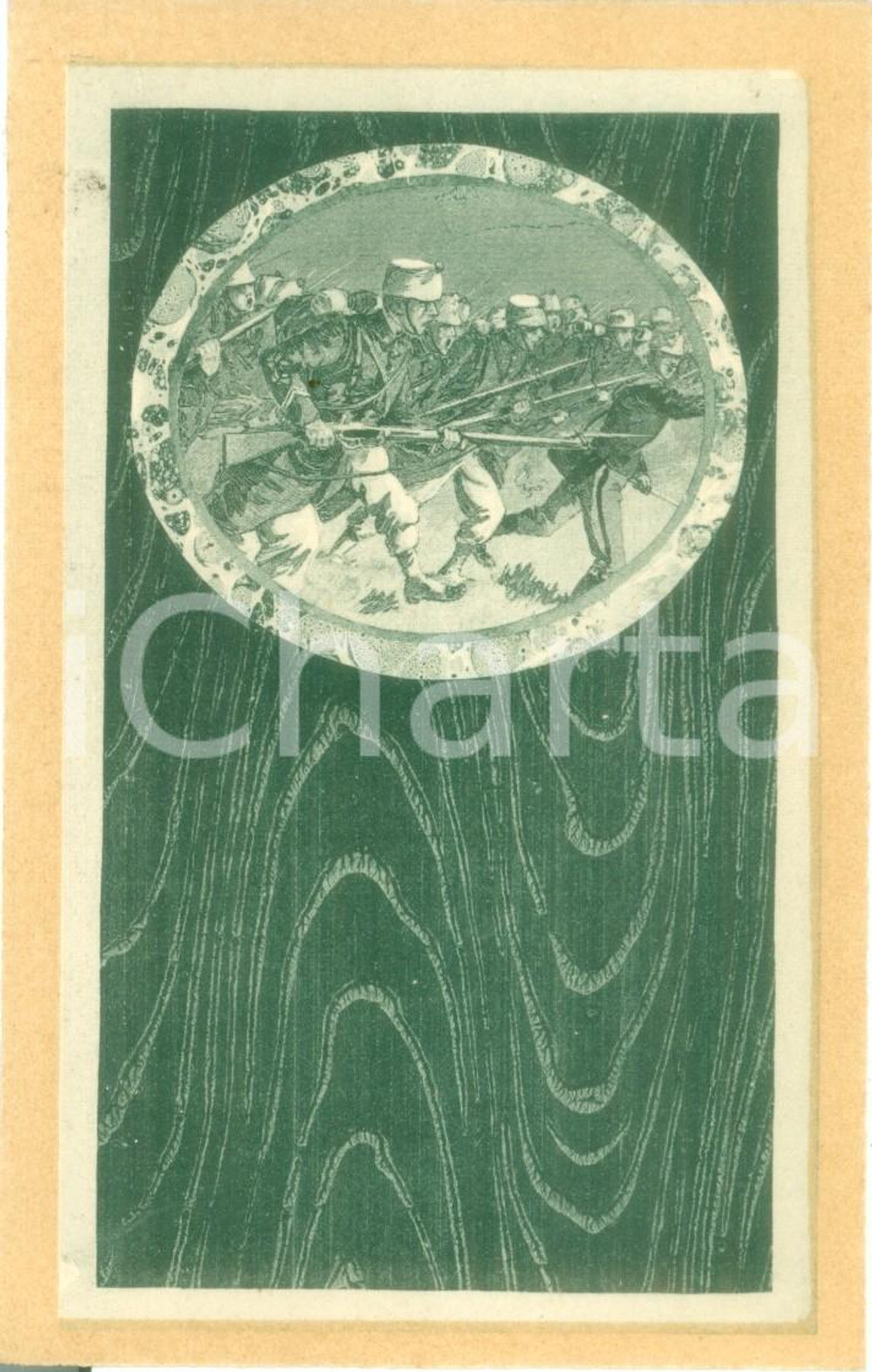 Cartolina originale da collezione 1920 ca COMMEMORAZIONE WW1 Fanteria all assalto Cartolina FP NV 1