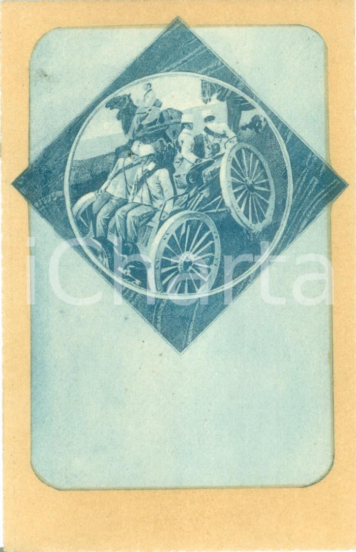 Cartolina originale da collezione 1920 ca COMMEMORAZIONE WW1 Ufficiali su un carro Cartolina FP NV 1