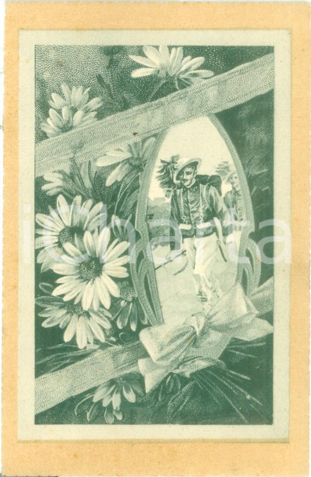 Cartolina originale da collezione 1920 ca COMMEMORAZIONE WW1 Il ritorno a casa Cartolina FP NV 1