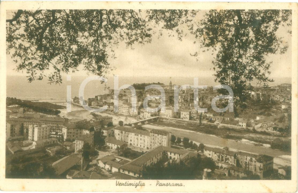Cartolina originale da collezione 1942 VENTIMIGLIA IM Panorama della cittÃ  Cartolina FP VG 1