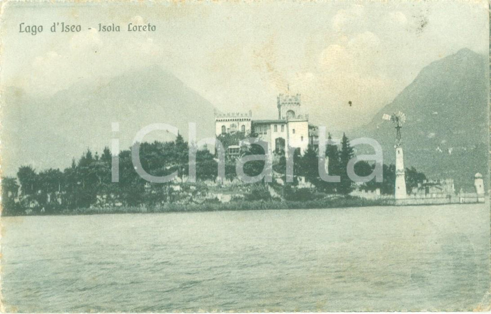 Cartolina originale da collezione 1935 ca MONTE ISOLA BS Isola di LORETO nel Lago d ISEO Cartolina FP NV 1