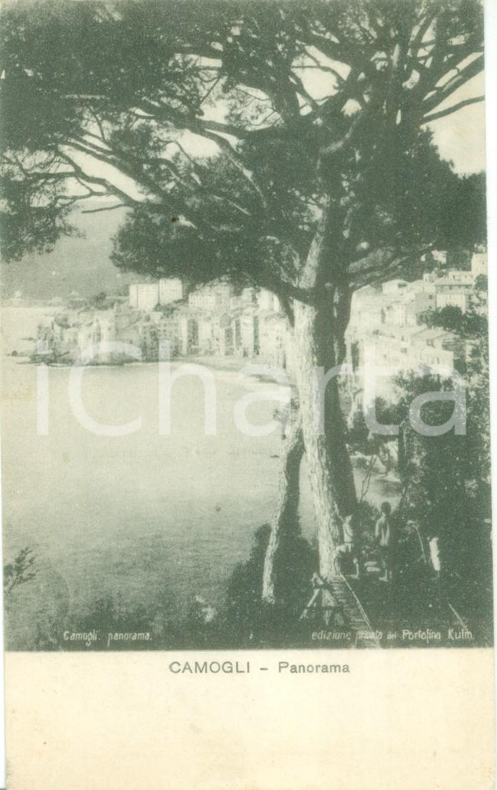 Cartolina originale da collezione 1919 CAMOGLI GE Panorama del paese sul golfo Cartolina postale FP VG 1