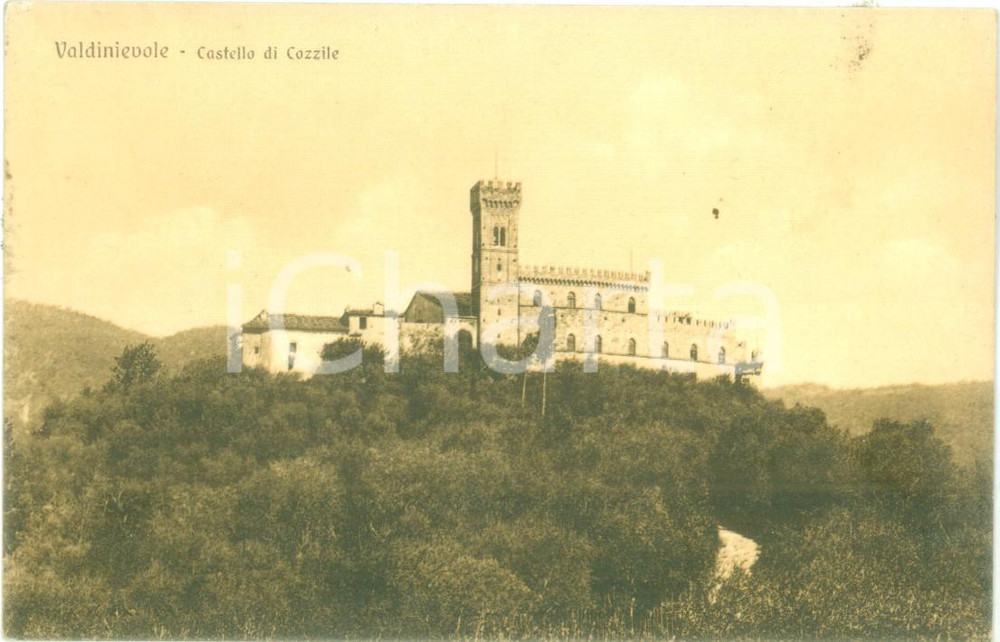 Cartolina originale da collezione 1935 ca MASSA E COZZILE PT Il castello di VALDINIEVOLE Cartolina FP NV 1
