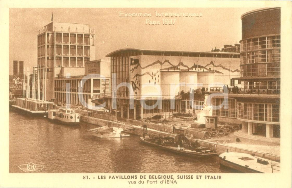Cartolina originale da collezione 1937 PARIS EXPOSITION INTERNATIONALE Pavillon s de BELGIQUE Cartolina FP NV 1