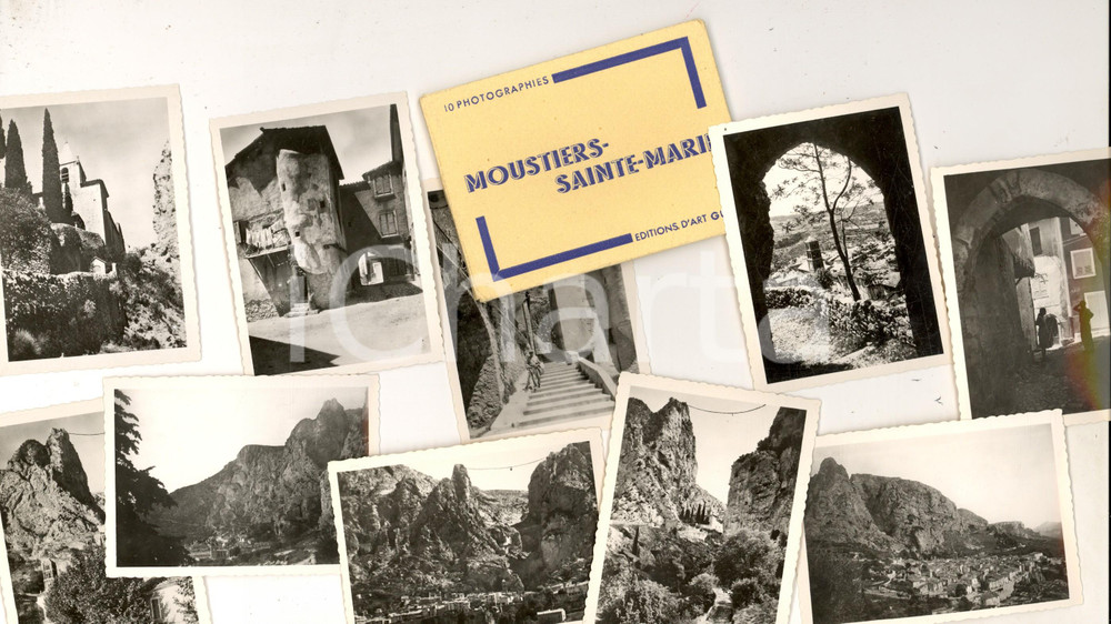 Materiale pubblicitario d’epoca 1960 ca MOUSTIERSSAINTE MARIE Album 10 photos Editions d art GUY 9x6 cm 1