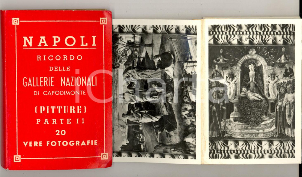 Materiale pubblicitario d’epoca 1960 ca NAPOLI GALLERIE CAPODIMONTE 20 foto Opuscolo a organino parte II 1