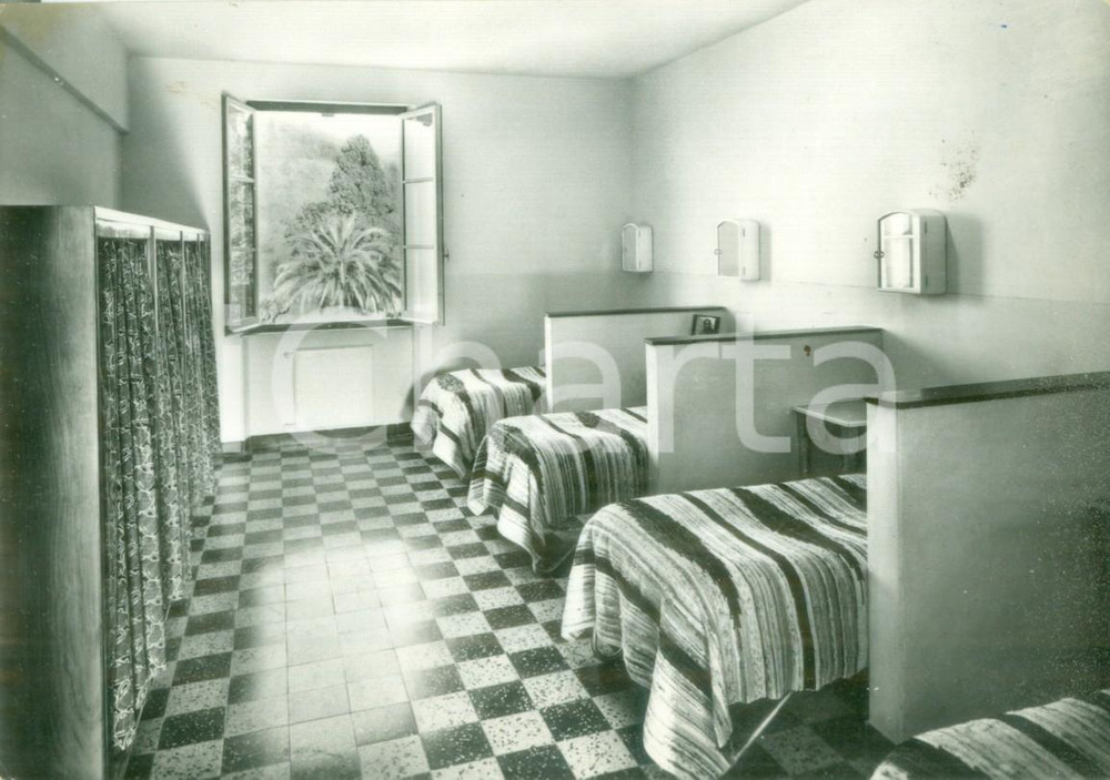 Cartolina originale da collezione 1959 RUTA DI CAMOGLI GE Camere da letto Istituto MARE MONTE Cartolina FG VG 1