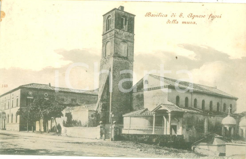 Cartolina originale da collezione 1900 ca ROMA Basilica di Sant Agnese fuori le mura Cartolina FP NV 1