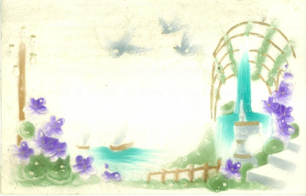 1924 BUONA PASQUA Cartolina augurale in rilievo Cartolina FP NV