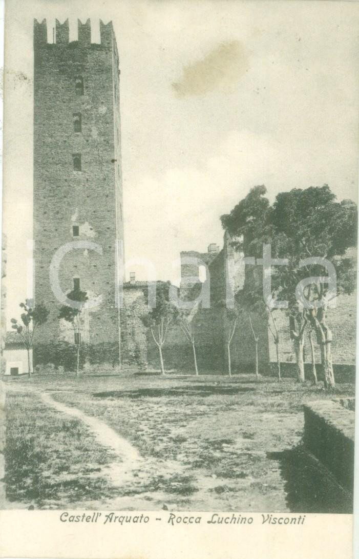 Cartolina originale da collezione 1908 CASTELL ARQUATO PC Rocca Luchino VISCONTI Cartolina postale FP VG 1