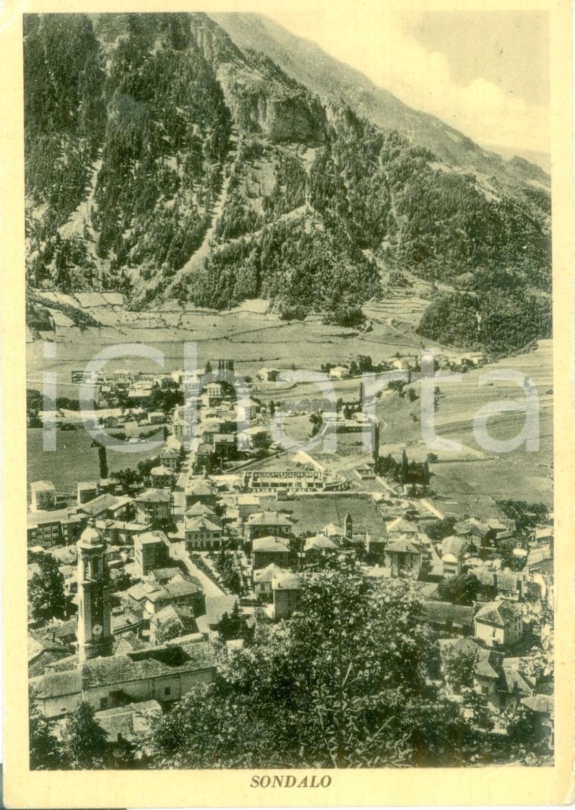 Cartolina originale da collezione 1955 SONDALO SO Panorama generale del paese Cartolina FG NV 1