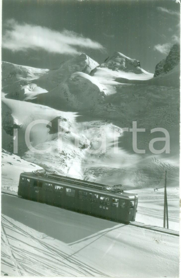 Cartolina originale da collezione 1965 ZERMATT SVIZZERA Ferrovia del GORNERGRAT Treno GGB 103 Cartolina FP VG 1