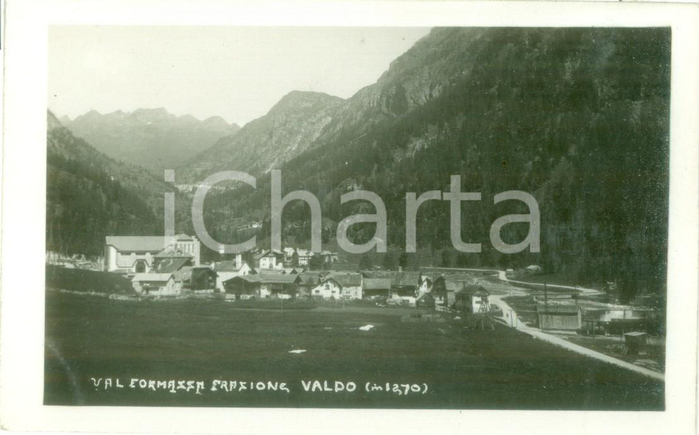 Cartolina originale da collezione 1940 ca FORMAZZA VB Panorama della frazione VALDO Cartolina FP NV 1