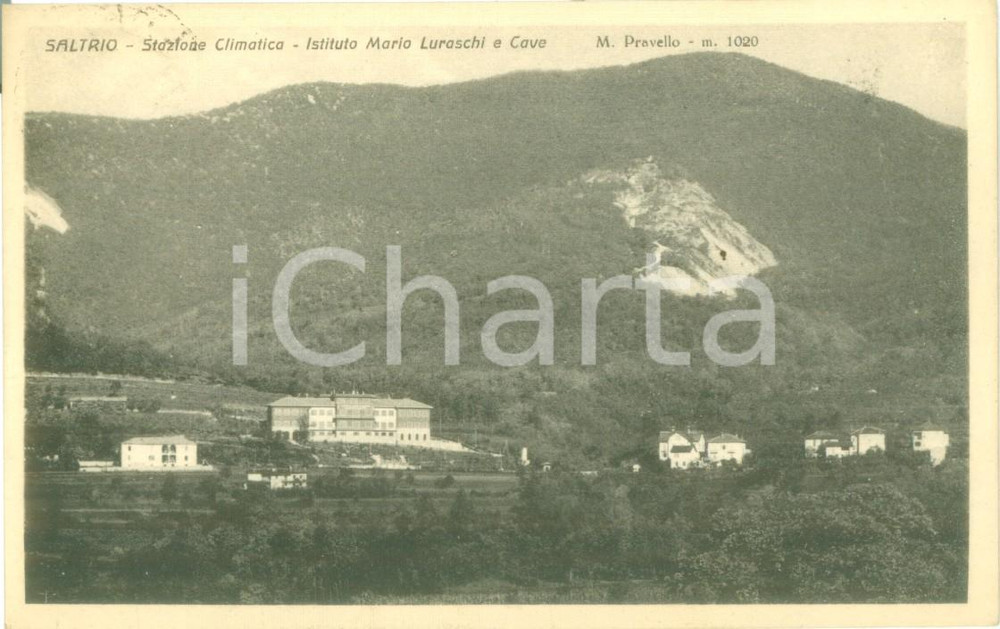 Cartolina originale da collezione 1936 SALTRIO VA Stazione climatica Istituto Mario LURASCHI Cartolina FP VG 1