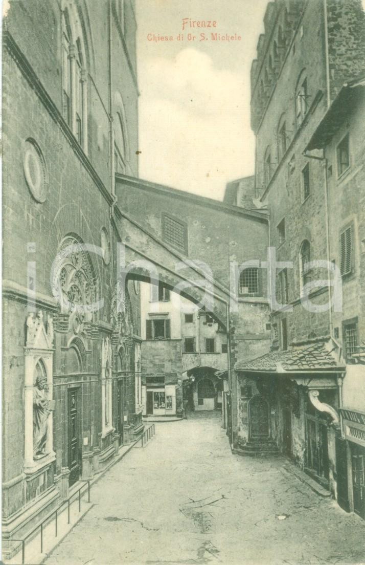 Cartolina originale da collezione 1900 FIRENZE Scorcio della Chiesa di ORSANMICHELE Cartolina FP NV 1