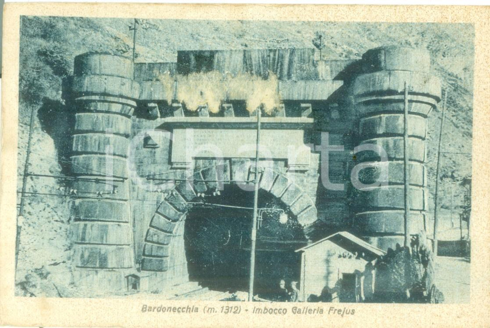 Cartolina originale da collezione 1940 BARDONECCHIA TO Imbocco Galleria FREJUS Cartolina FP VG 1