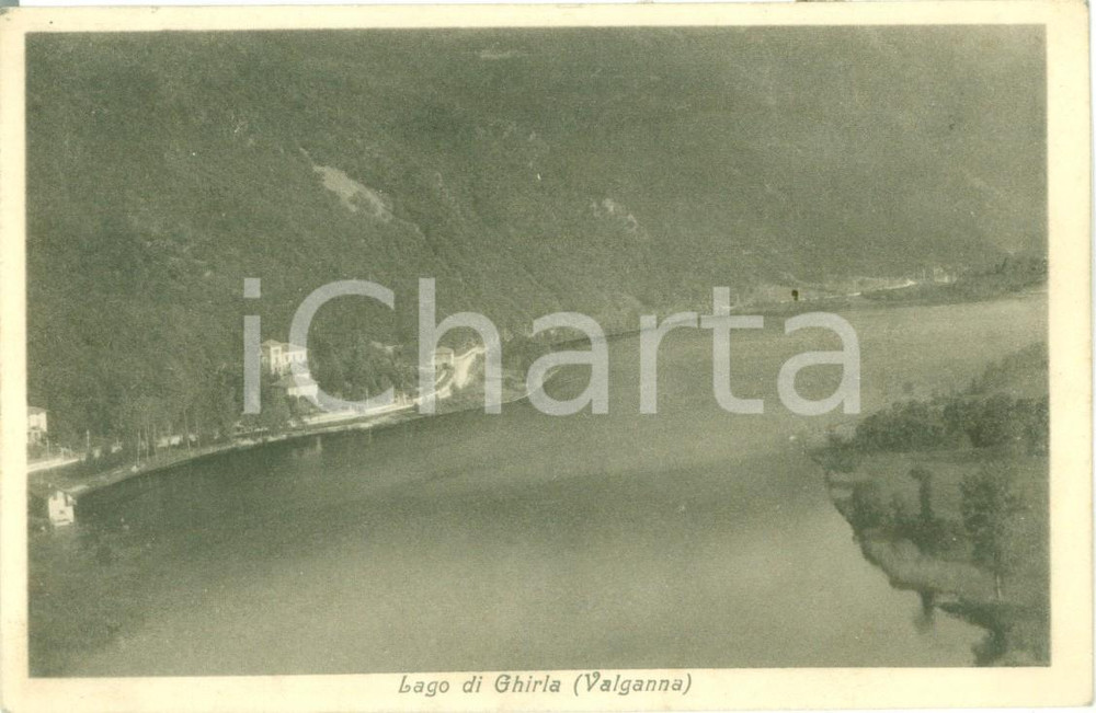 Cartolina originale da collezione 1927 VARESE veduta del lago di GHIRLA a VALGANNA Cartolina FP VG 1