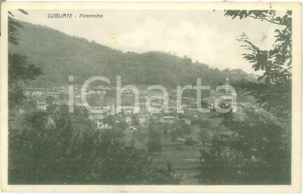 Cartolina originale da collezione 1941 CUGLIATE FABIASCO VA Panorama dalla collina Cartolina FP VG 1