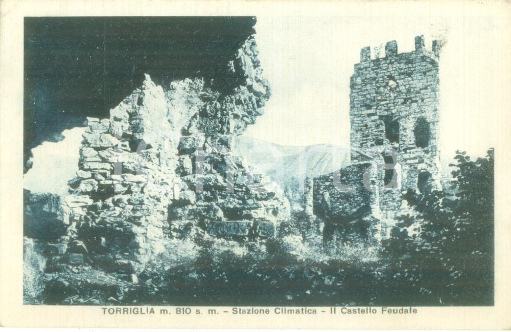 Cartolina originale da collezione 1933 TORRIGLIA GE Stazione climatica Castello feudale Cartolina FP VG 1