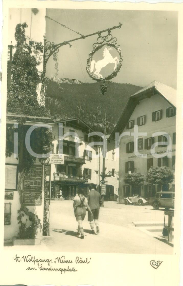 Cartolina originale da collezione 1940 ca SANKT WOLFGANG IM SALZMAKKERGUT L Albergo WEISSES ROSSL Cartolina FP NV 1