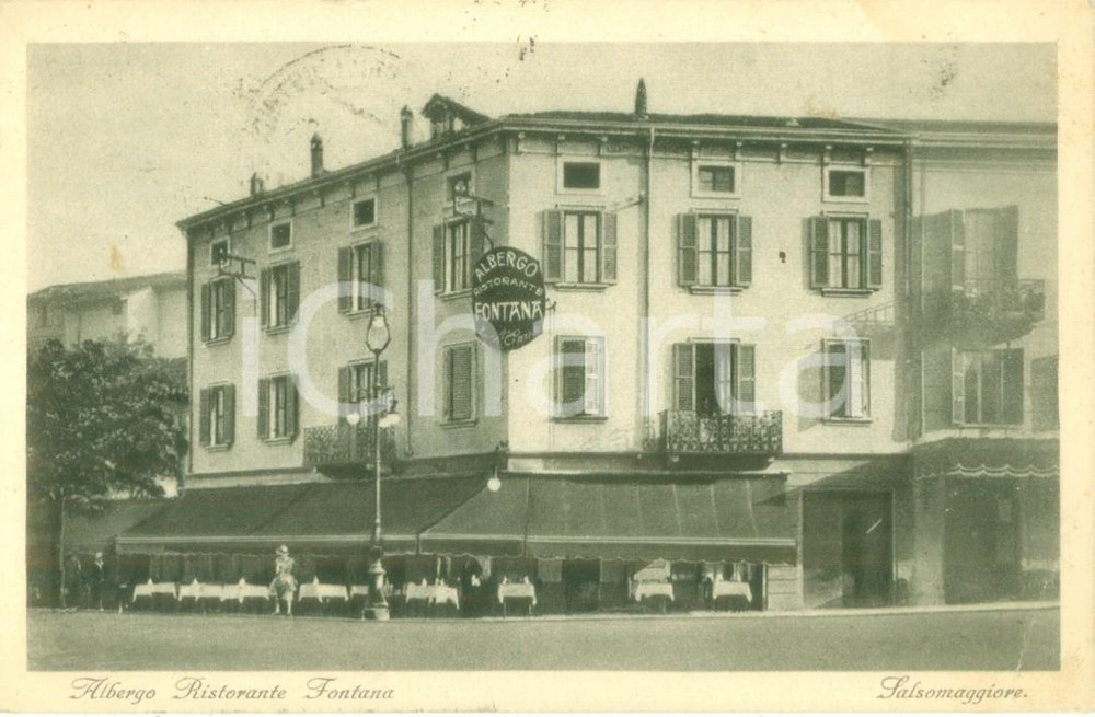 Cartolina originale da collezione 1931 SALSOMAGGIORE TERME PR Albergo ristorante FONTANA Cartolina 1 1