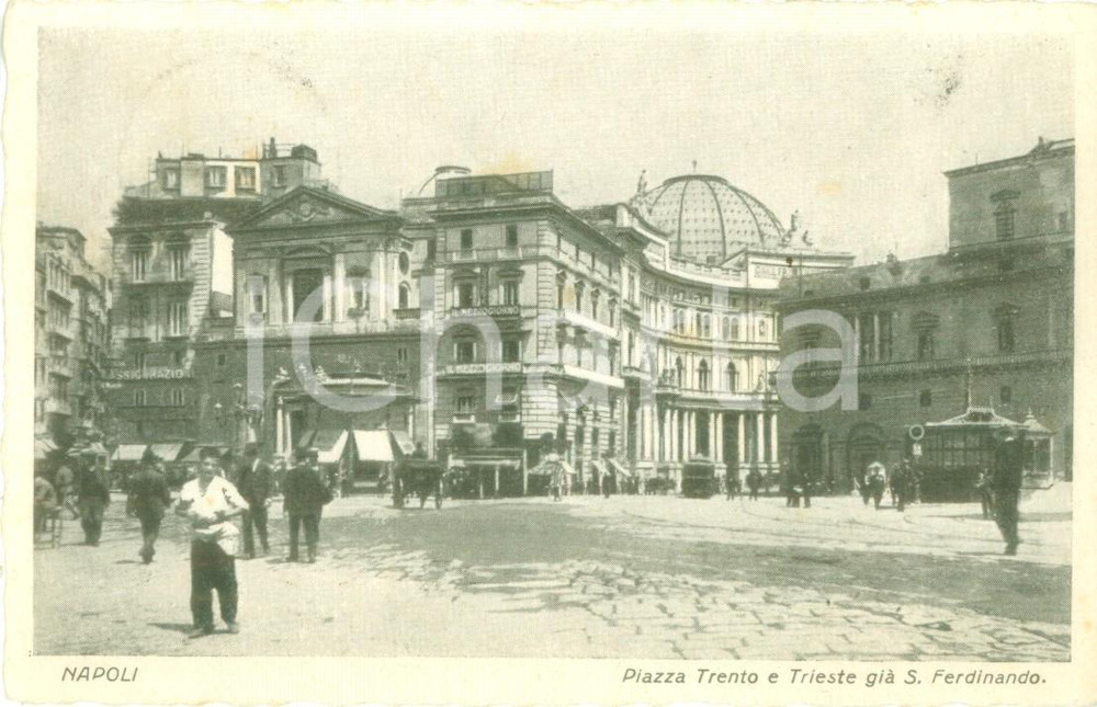Cartolina originale da collezione 1929 NAPOLI Piazza Trento e Trieste giÃ  SAN FERDINANDO Cartolina FP VG 1